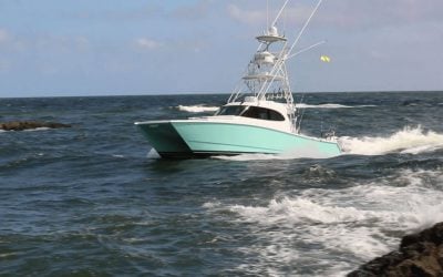 Is this Jimmy Buffett’s 42′ Freeman “Last Mango” spotted at Boca Raton Inlet?