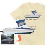 An image of the Custom Boat Art & Yacht Shirts created for M/Y No Bad Days