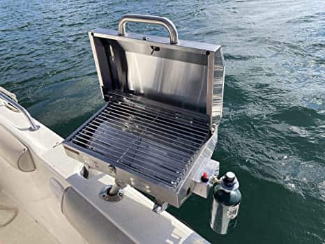 Bunker Up Fishing Stainless Steel Marine Grill featuring open grill image