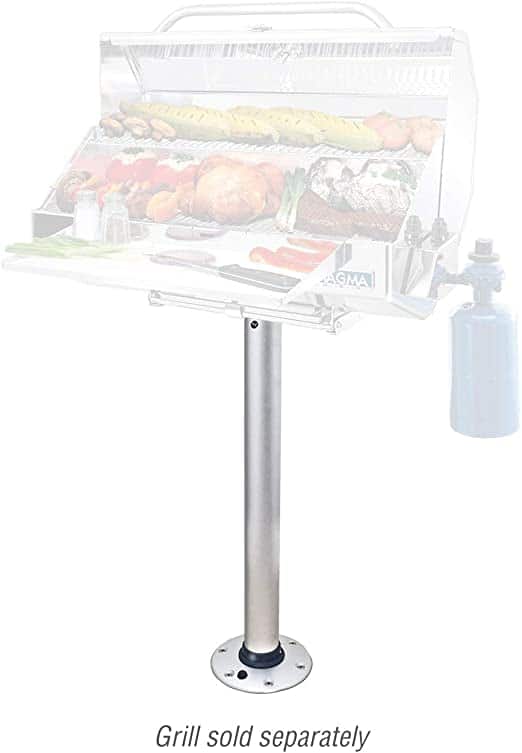 AN image of a magma products pedestal mount for boat grills