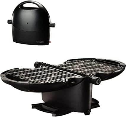 An image of the NomadiqPortable Gas Grill in closed and open position.