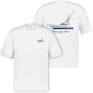 The mens performance short sleeve custom boat shirts available at Custom Yacht Shirts