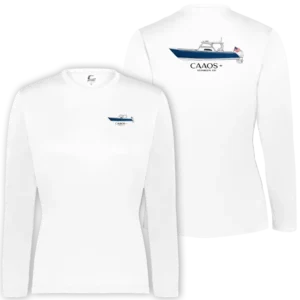 IMage of the ladies longsleeve performance custom apparel from custom yacht shirts.