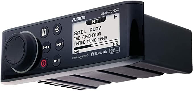An alternative perspective of the Fusion MS-RA70NSX Marine Stereo