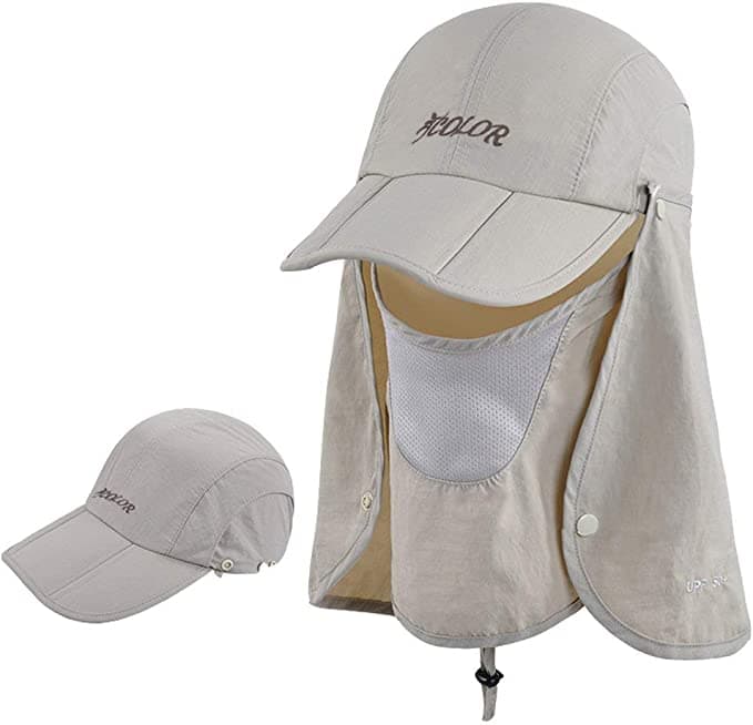 An image of the icolor convertable fihsing hat with removable flaps availablle on Amazon.com