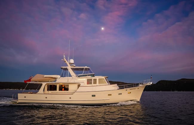 An image of a Fleming 55 Trawler Yacht