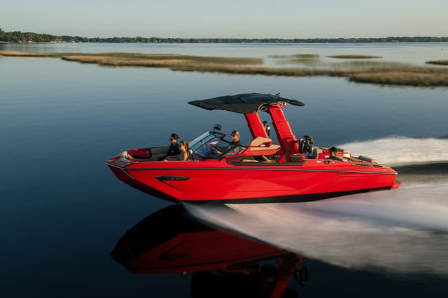 An image of a nautique wakeboard boat. 