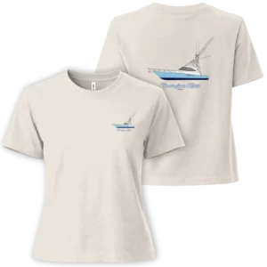 Ladies Premium Short Sleeve Cotton Custom Boat Shirts from Custom Yacht Shirts.