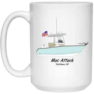 15oz custom boat mug from custom yacht shirts.