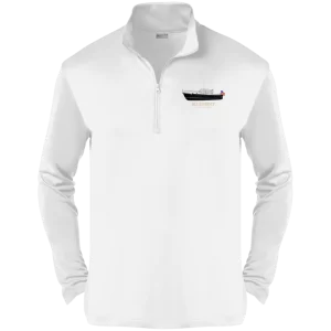 The Sporttek Mens Competitor 1/4 Zip Performance Pullover in White
