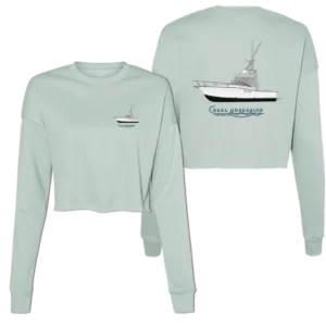 Ladies Cropped Fleece Crew from Custom Yacht Shirts