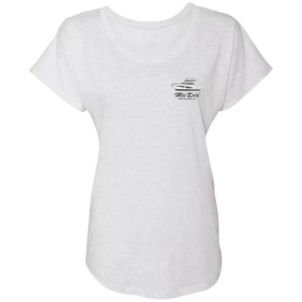 THe Next Level NL6760 Ladies Dolman Sleeve Tshirt in Heather White