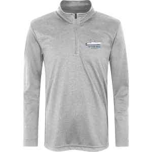 The Team 365 Youth Performance QUarter Zip in Athletic Heather.