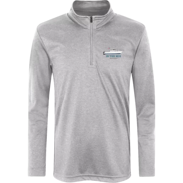 The Team 365 Youth Performance QUarter Zip in Athletic Heather.