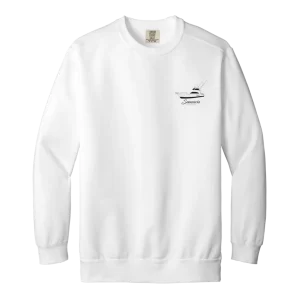 Comfort COlors Adult Crewneck Sweatshirt in WHite