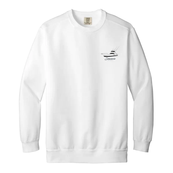 Comfort COlors Adult Crewneck Sweatshirt in WHite