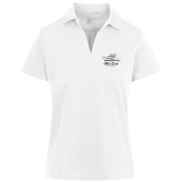 The CrownLux Ladies Plaited Polo in White