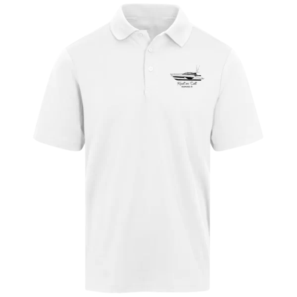 CrownLux Mens Plaited Polo in White.