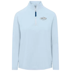 The CrownLux Ladies Clubhouse Quarter Zip in Ocean Blue