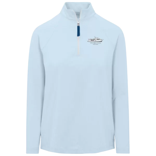 The CrownLux Ladies Clubhouse Quarter Zip in Ocean Blue