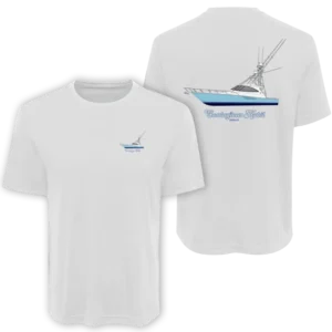 The mens performance short sleeve custom boat shirts available at Custom Yacht Shirts