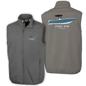 Mens Custom Boat Softshell Full Zip Vest from Custom Yacht Shirts